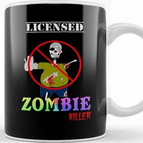Baskı Dükkanı Funny Licensed Zombie Killer Halloween Kupa
