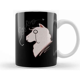 Baskı Dükkanı Funny Llama With Class, Tophat &amp; Monocle Cute Lama Kupa