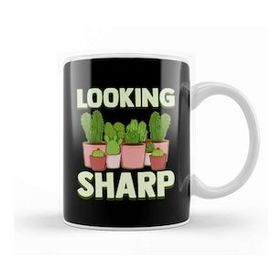 Baskı Dükkanı Funny Looking Sharp Cactus &amp; Plants Pun Gardeners Kupa