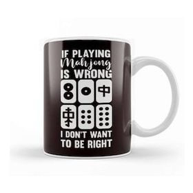 Baskı Dükkanı Funny Mahjong Player Chinese Board Gaming Fan Solitaire Kupa