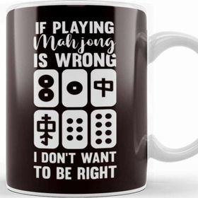 Baskı Dükkanı Funny Mahjong Player Chinese Board Gaming Fan Solitaire Kupa