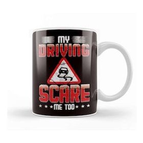 Baskı Dükkanı Funny My Driving Scare Me Too Novice Driver Driving School Kupa Bardak