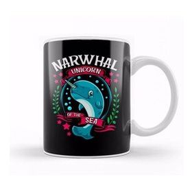 Baskı Dükkanı Funny Narwhal Unicorn Of The Sea Kupa Bardak
