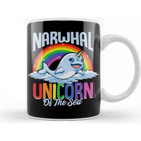 Baskı Dükkanı Funny Narwhal Unicorn Of The Sea Kupa Bardak