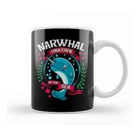 Baskı Dükkanı Funny Narwhal Unicorn Of The Sea Kupa Bardak