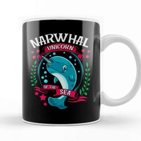 Baskı Dükkanı Funny Narwhal Unicorn Of The Sea Kupa Bardak