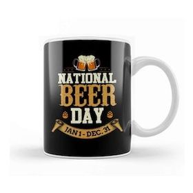 Baskı Dükkanı Funny National Beer Day Jan 1 Dec 31 All Year Kupa Bardak
