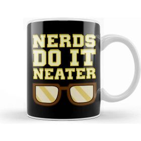Baskı Dükkanı Funny Nerds Do It Neater Cool Nerdy Geeky Kupa Bardak