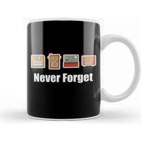 Baskı Dükkanı Funny Never Forget Floppy Disk Camera & Radio Kupa Bardak