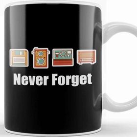 Baskı Dükkanı Funny Never Forget Floppy Disk Camera & Radio Kupa Bardak