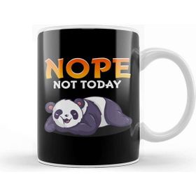 Baskı Dükkanı Funny Nope Not Today Cute Napping Panda Pun Kupa Bardak