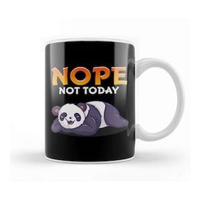 Baskı Dükkanı Funny Nope Not Today Cute Napping Panda Pun Kupa Bardak