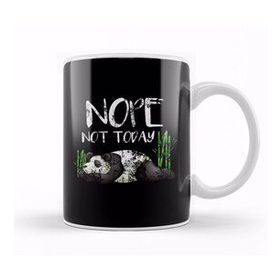 Baskı Dükkanı Funny Nope Not Today Lazy Sleepy Panda Distressed Kupa Bardak