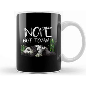 Baskı Dükkanı Funny Nope Not Today Lazy Sleepy Panda Distressed Kupa Bardak