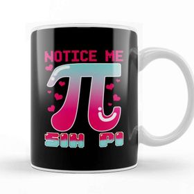 Baskı Dükkanı Funny Notice Me Sin Pi Cute Math Anime Senpai Pun Kupa Bardak