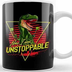 Baskı Dükkanı Funny Now I Am Unstoppable Trex Pun Kupa Bardak