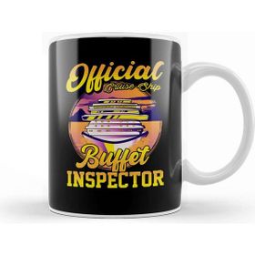 Baskı Dükkanı Funny Official Cruise Ship Buffet Inspector Pun Kupa Bardak