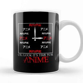 Baskı Dükkanı Funny Oh Look It S Time For Anime Kawaii Clock Kupa Bardak