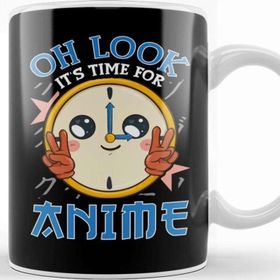 Baskı Dükkanı Funny Oh Look It S Time For Anime Kawaii Clock Kupa Bardak