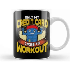 Baskı Dükkanı Funny Only My Credit Card Likes To Workout Gym Kupa Bardak