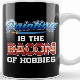 Baskı Dükkanı Funny Painting Is The Bacon Of Hobbies Painter Pun Kupa Bardak