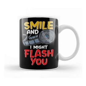 Baskı Dükkanı Funny Photography Smile And I Might Flash You Kupa Bardak