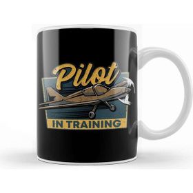Baskı Dükkanı Funny Pilot In Training Please Wait Airplane Pilot Kupa Bardak