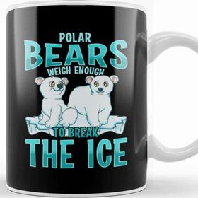 Baskı Dükkanı Funny Polar Bears Weigh Enough To Break The Ice Kupa Bardak