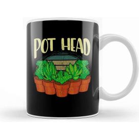 Baskı Dükkanı Funny Pot Head Gardening & Plant Obsessed Pun Kupa Bardak