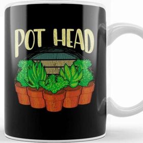 Baskı Dükkanı Funny Pot Head Gardening & Plant Obsessed Pun Kupa Bardak