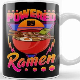 Baskı Dükkanı Funny Powered By Ramen Cute Anime Kawaii Gamer Kupa Bardak