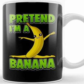 Baskı Dükkanı Funny Pretend I M A Banana Gymnast Kupa Bardak