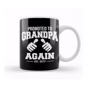 Baskı Dükkanı Funny Promoted To Grandpa Again 2019 Grandfather Kupa Bardak