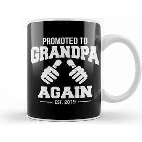 Baskı Dükkanı Funny Promoted To Grandpa Again 2019 Grandfather Kupa Bardak