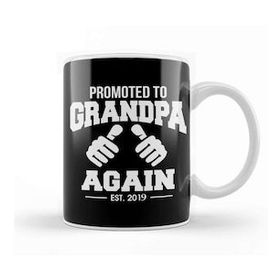Baskı Dükkanı Funny Promoted To Grandpa Again 2019 Grandfather Kupa Bardak