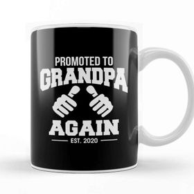 Baskı Dükkanı Funny Promoted To Grandpa Again 2020 Grandfather Grandad Kupa Bardak