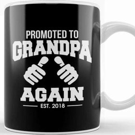 Baskı Dükkanı Funny Promoted To Grandpa Again 2020 Grandfather Kupa Bardak