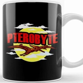 Baskı Dükkanı Funny Pterobyte Pterodactyl Dinosaur Flying Dino Kupa Bardak