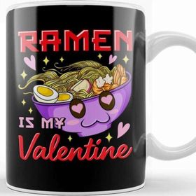 Baskı Dükkanı Funny Ramen Is My Valentine Cute Anime Kawaii Kupa Bardak