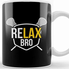 Baskı Dükkanı Funny Relax Bro Funny Lacrosse Pun Lax Player Kupa Bardak