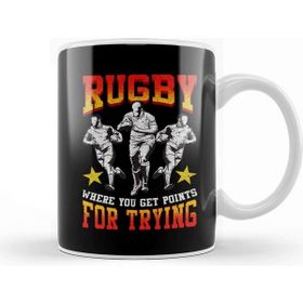 Baskı Dükkanı Funny Rugby Where You Get Points For Trying Pun Kupa Bardak