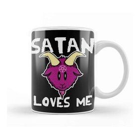 Baskı Dükkanı Funny Satanic Satan Loves Me Lucifer Gift Idea 01 Kupa