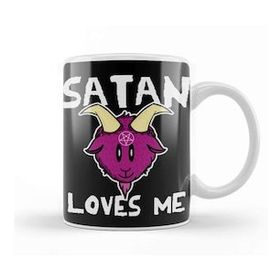 Baskı Dükkanı Funny Satanic Satan Loves Me Lucifer Gift Idea 01 Kupa