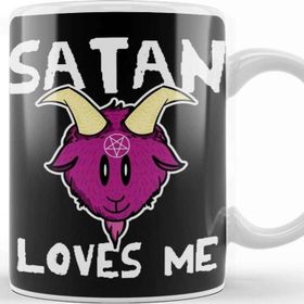 Baskı Dükkanı Funny Satanic Satan Loves Me Lucifer Gift Idea 01 Kupa