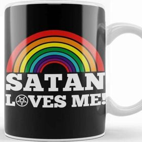 Baskı Dükkanı Funny Satanic Satan Loves Me Lucifer Gift Idea Kupa