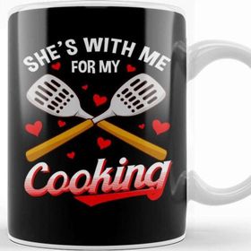 Baskı Dükkanı Funny Shes With Me For My Cooking Cute Husband Kupa