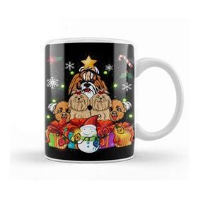 Baskı Dükkanı Funny Shih Tzu Christmas Tree Decor Gift Kupa