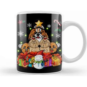Baskı Dükkanı Funny Shih Tzu Christmas Tree Decor Gift Kupa