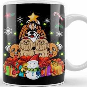 Baskı Dükkanı Funny Shih Tzu Christmas Tree Decor Gift Kupa
