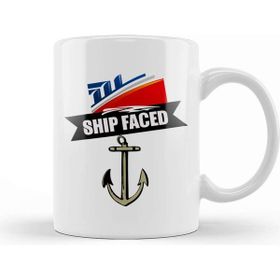 Baskı Dükkanı Funny Ship Faced Booze Cruise Boating Nautical Pun Kupa